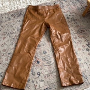 Tan vintage leather pants